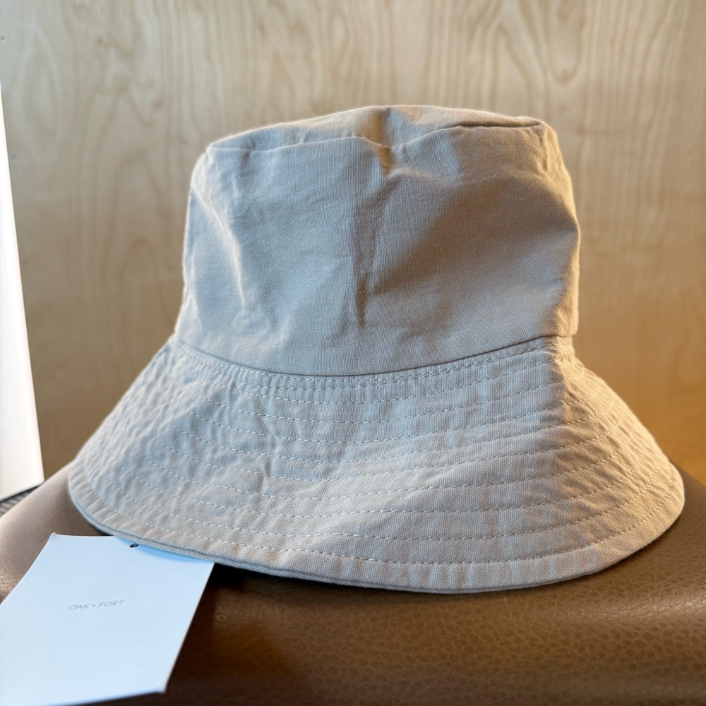 OAK + FORT Light Tan Bucket Hat BNWT XS-S